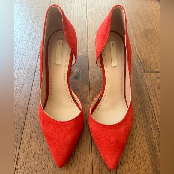 Gently used H&M heels in red orange color. Size 6.5US/37EU. Great condition! - Picture 1 of 11